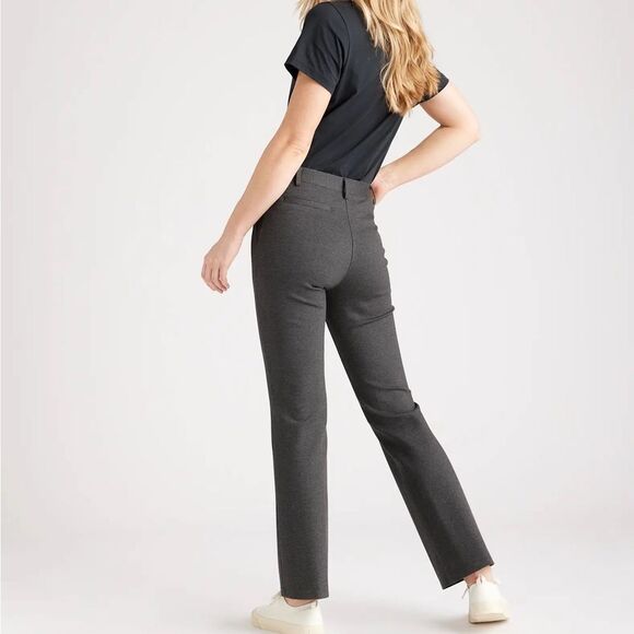 Quince Ultra-Stretch Ponte Bootcut Pant Women’s Medium Charcoal Gray Office Work - Picture 9 of 15
